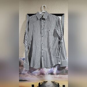 Express Long Sleeve Shirt Men  Size S/P 14, 14 1/2 Fitted